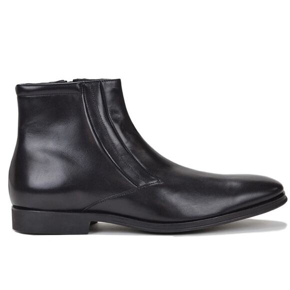 Bruno Magli M01575 Men's Raspino Black Leather Ankle Boots Size 11M - Picture 1 of 13